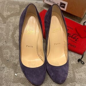 Christian Louboutin              Ron Ron 100 Dark Purple Heels
